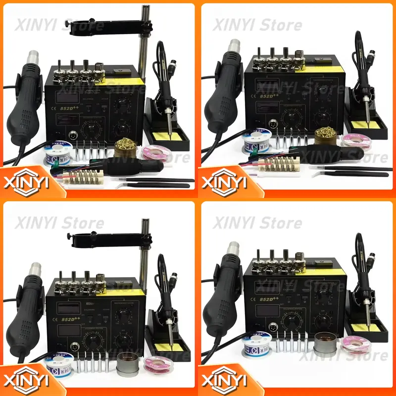 Smd Rework Station Hot Air Soldering 2 In 1 - SAIKE 852D++ 2'si 1 Arada SMD